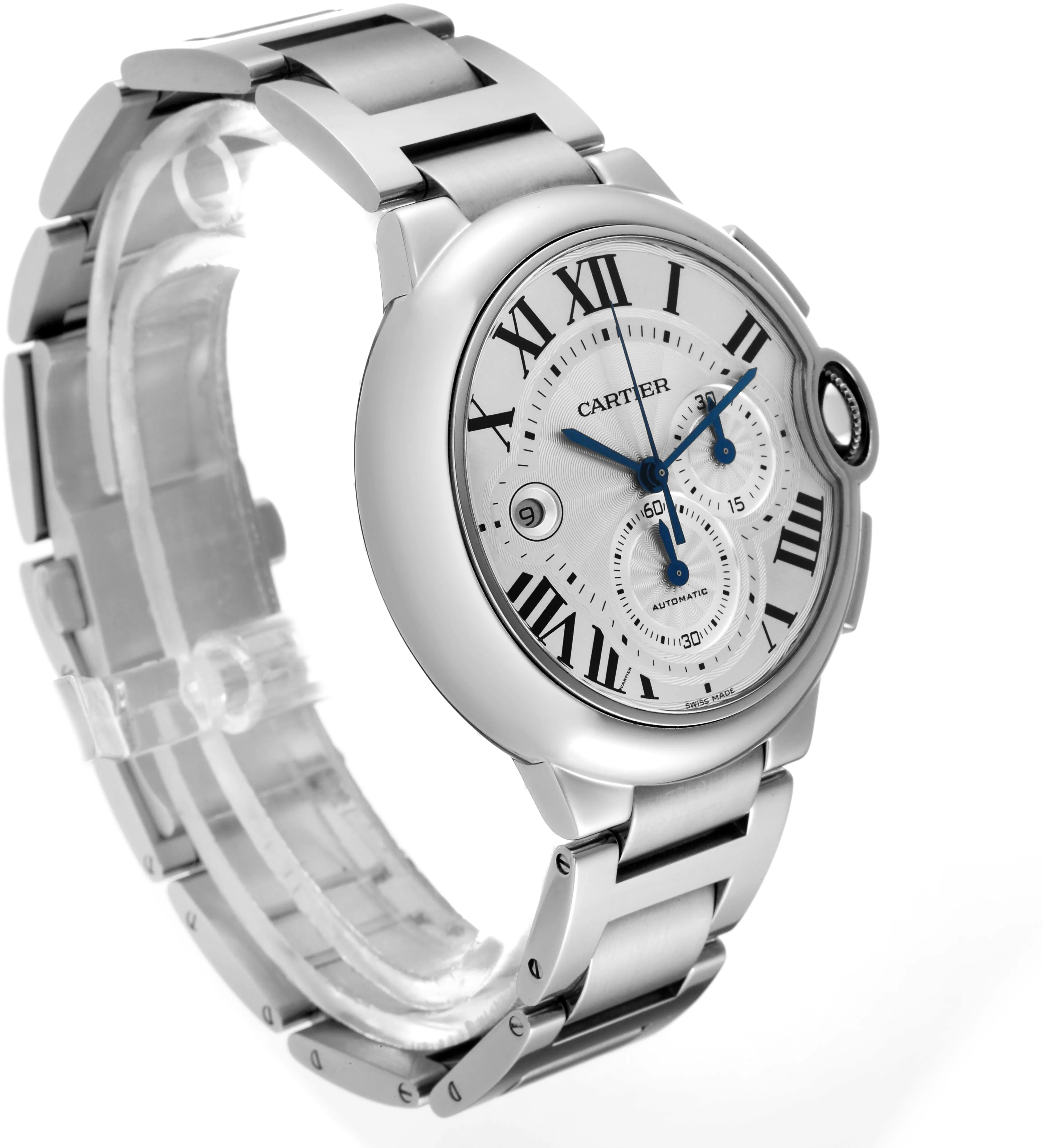 Cartier Ballon Bleu 63810 44mm Stainless steel Silver flinque sunburst 3