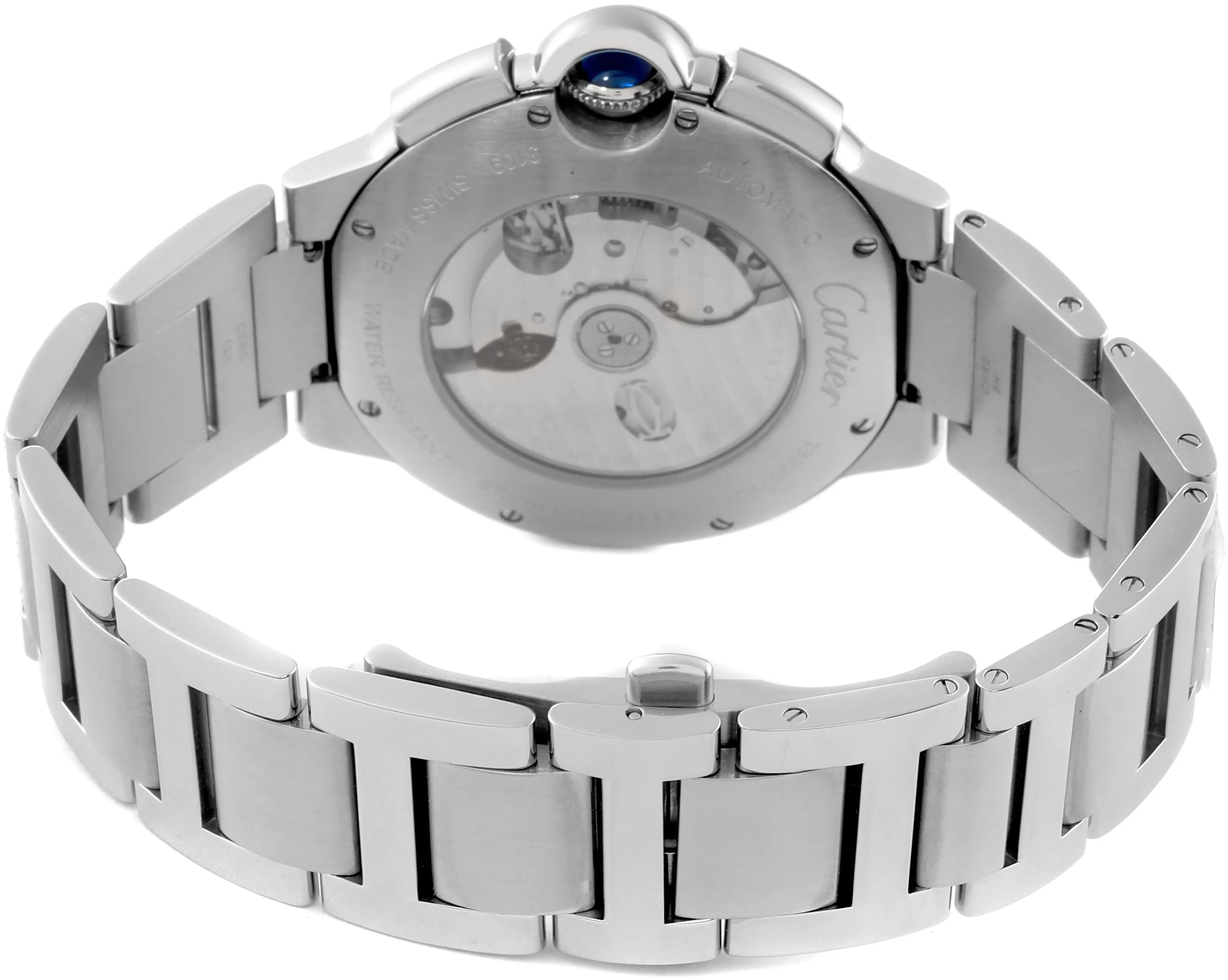 Cartier Ballon Bleu 63810 44mm Stainless steel Silver flinque sunburst 7