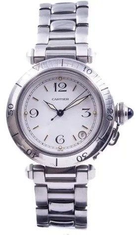 Cartier Pasha C 2324 35mm Stainless steel Bla