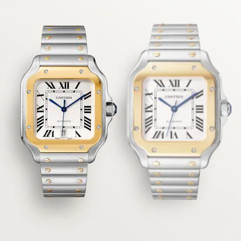 Cartier Santos W2SA0016 35mm Yellow gold and Stainless steel Silver 5