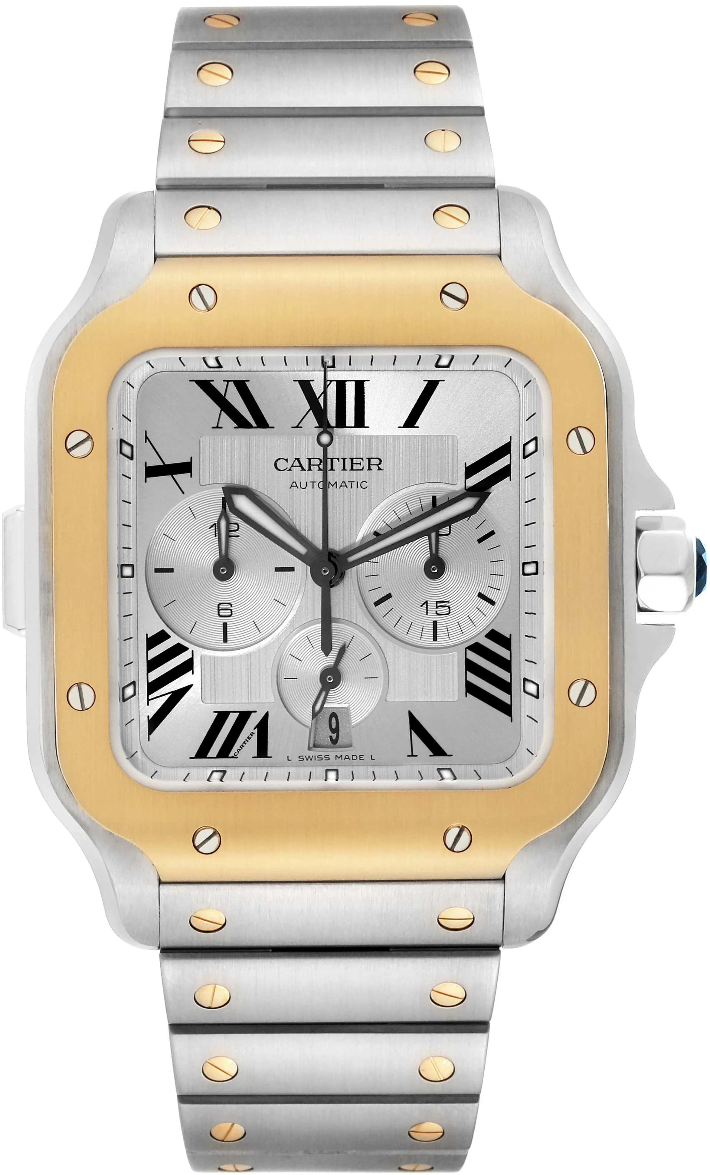 Cartier Santos XL W2SA0008 45mm Stainless steel Satin-brushed silver