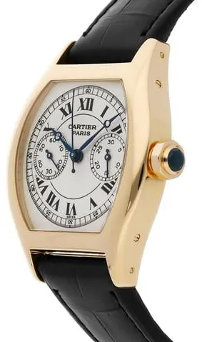 Cartier Tonneau W1525751 34mm Yellow gold Silver 1