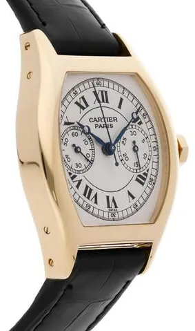 Cartier Tonneau W1525751 34mm Yellow gold Silver 2