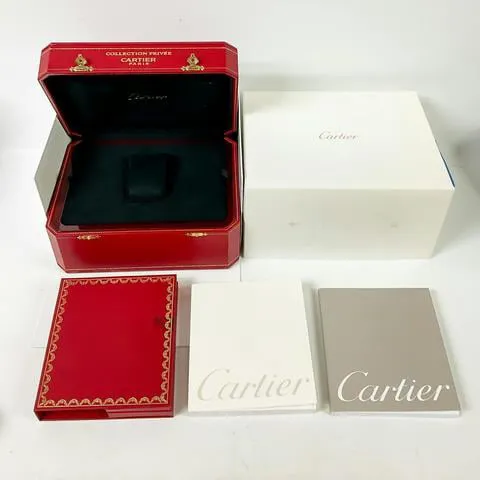 Cartier Tonneau W1525751 34mm Yellow gold Silver 5