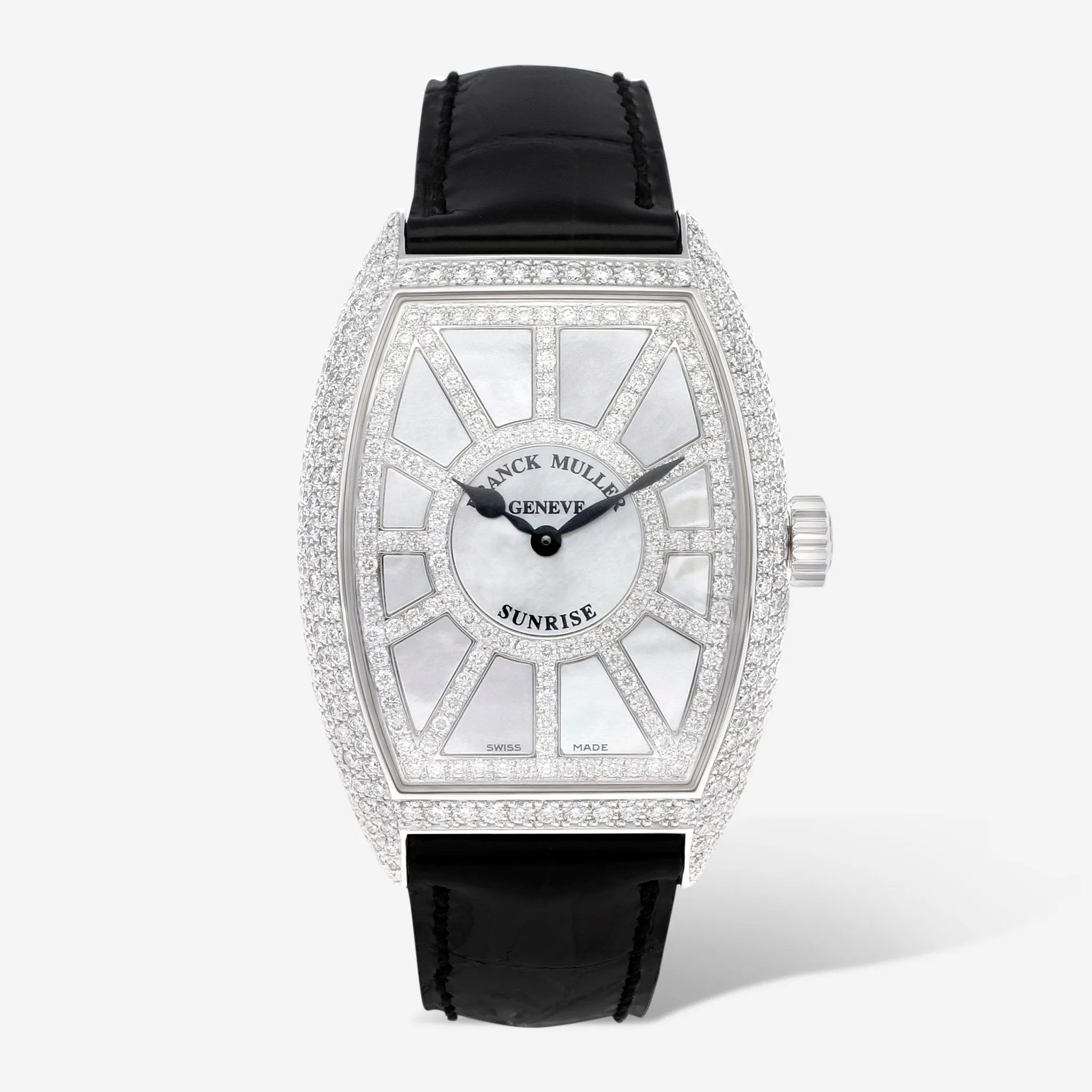 Franck Muller Cintree Curvex 7882 QZ SNR D CD 38mm White gold and 18k white gold Mother-of-pearl