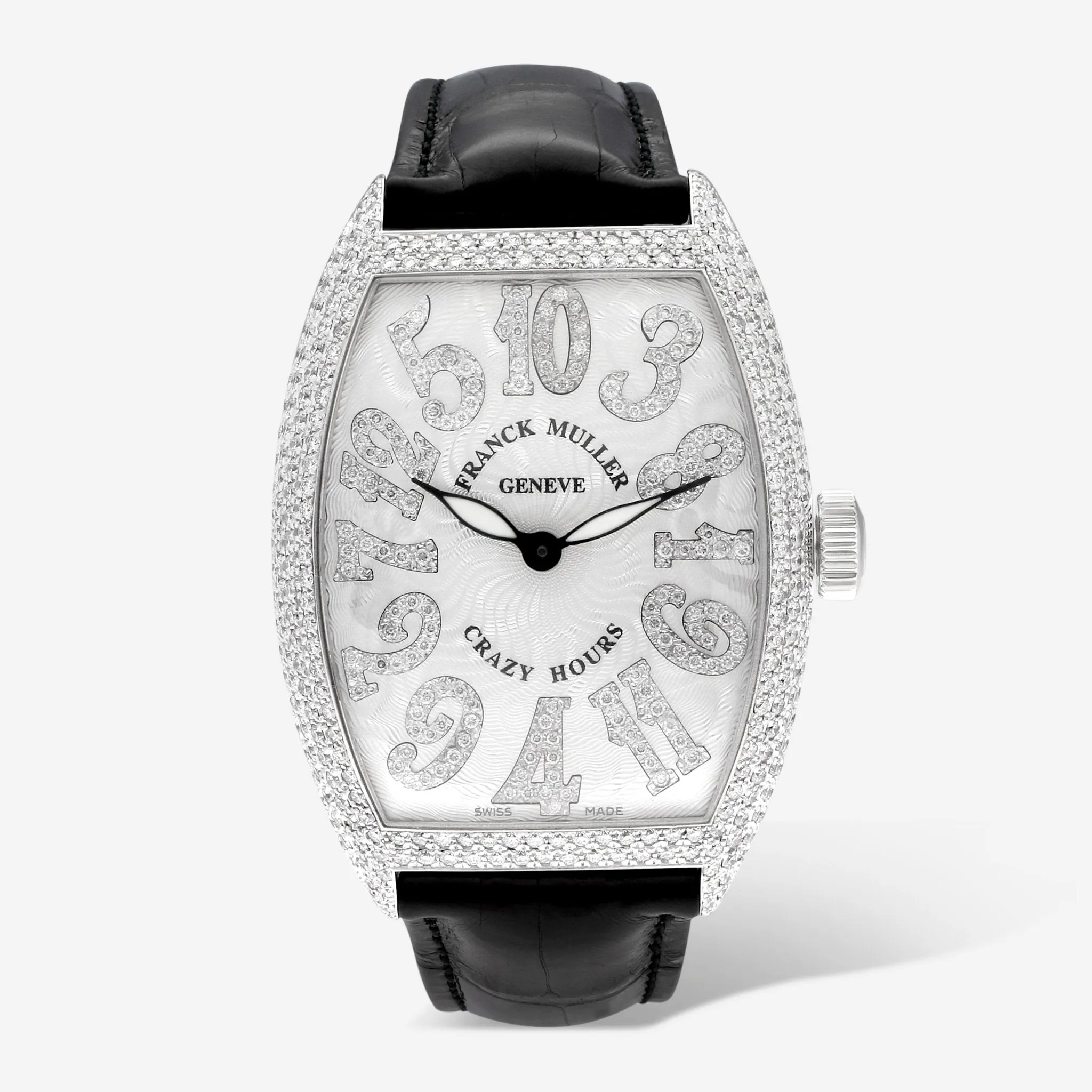 Franck Muller Cintree Curvex 8880 CH NBR D6 CD 39.5mm White gold and 18k white gold Silver