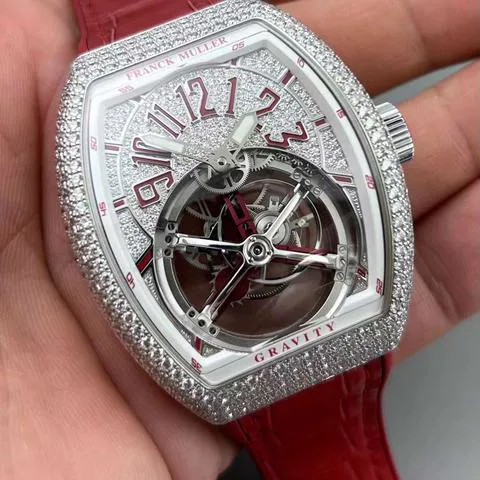 Franck Muller Vanguard V45 T GR CS AC NR 44mm White gold Red