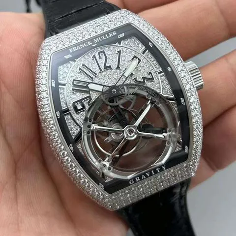 Franck Muller Vanguard V45 T GR CS AC NR 44mm White gold Black