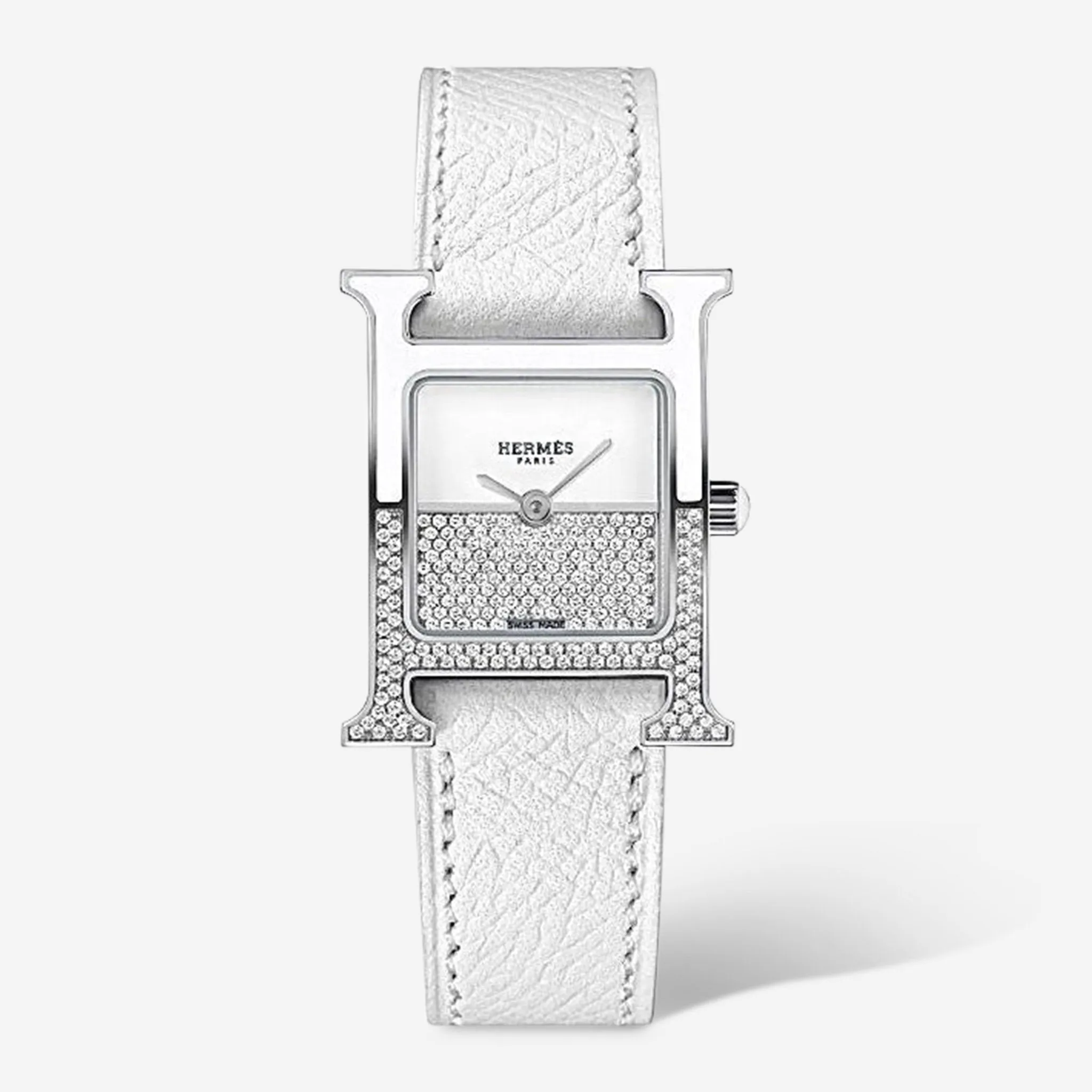 Hermès Heure H W046502WW00 Stainless steel White