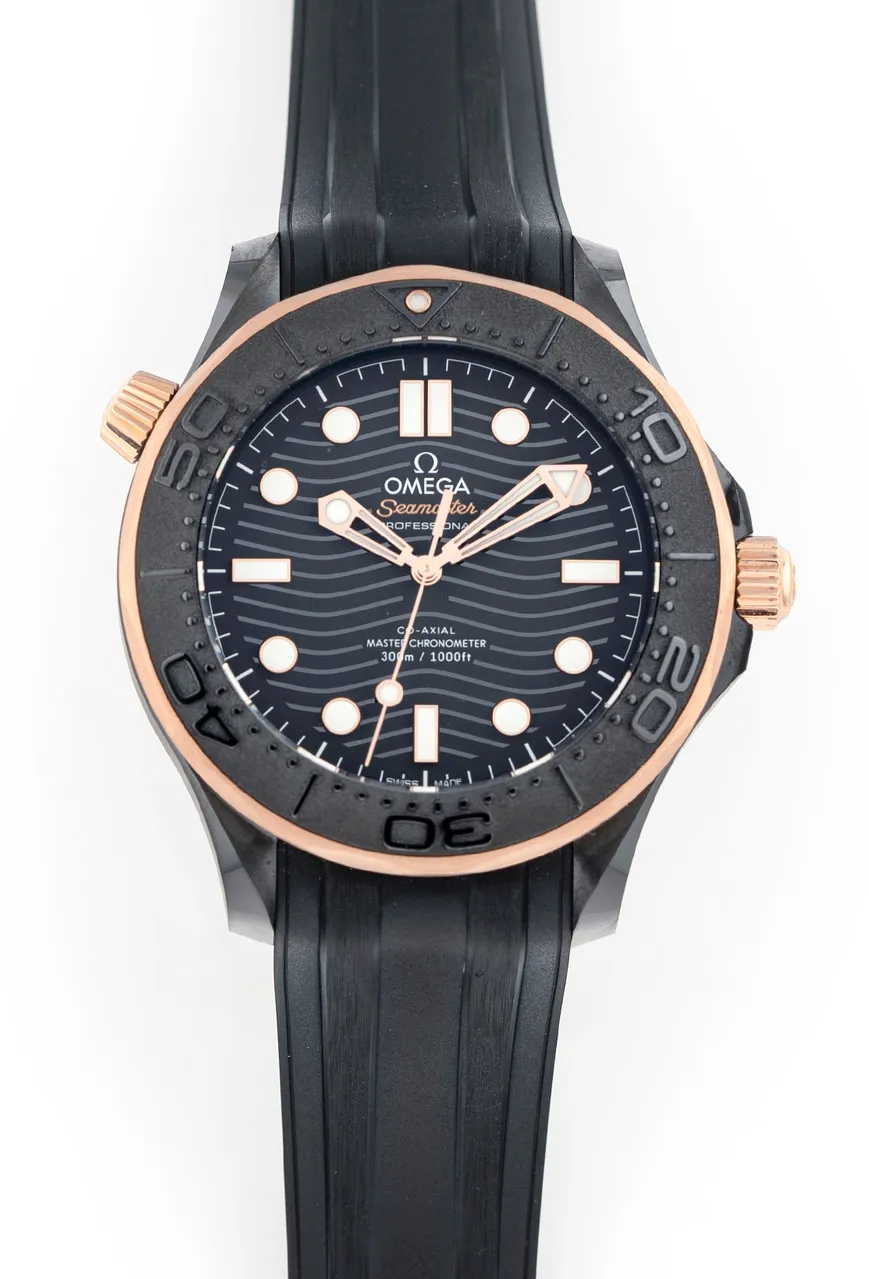 Omega Seamaster 43.5mm Rose gold and 18k rose gold Black