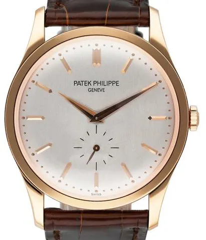 Patek Philippe Calatrava 5196R-001 37mm Rose gold Silver