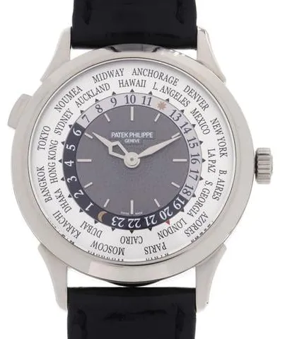 Patek Philippe World Time 5230G-001 38.5mm White gold Gray