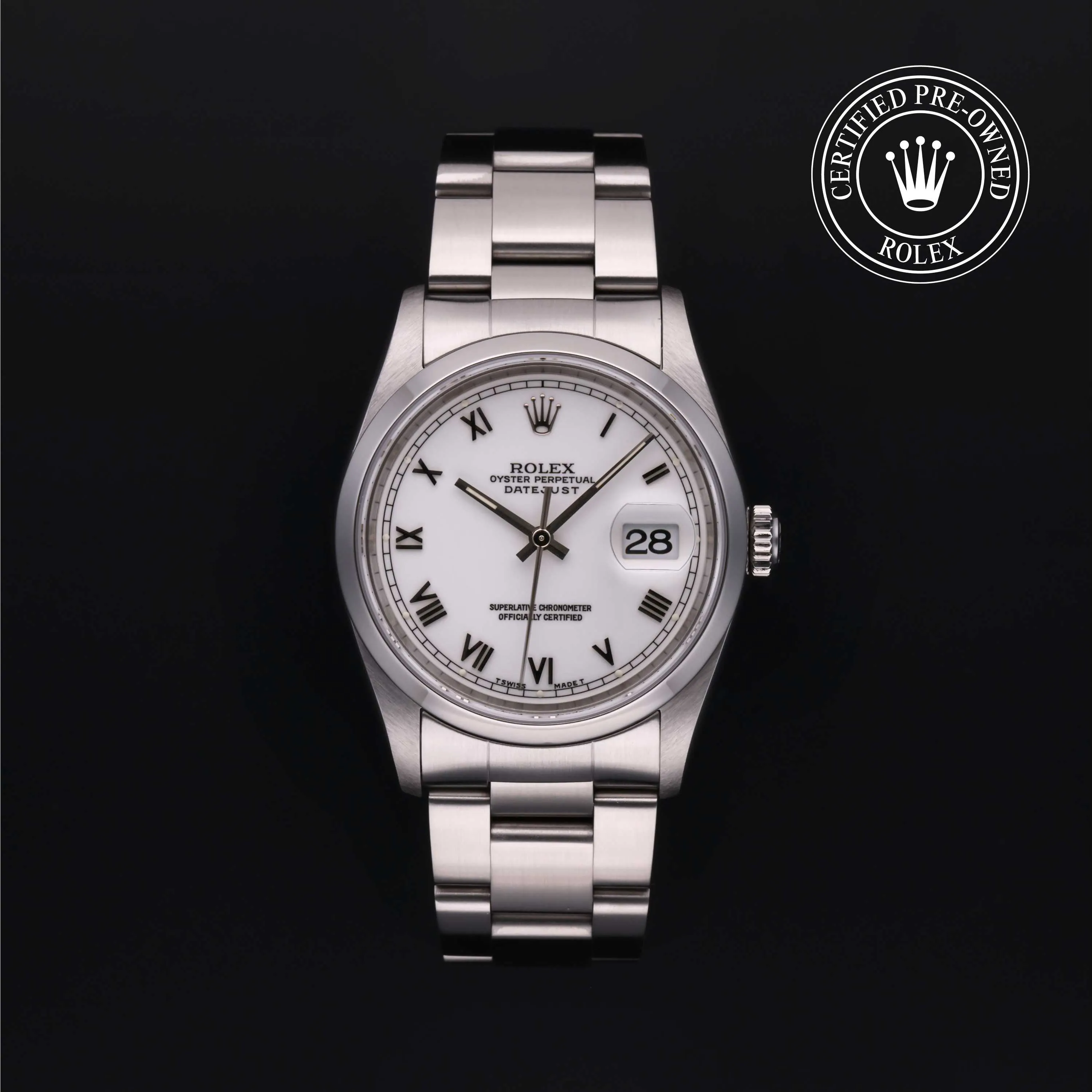 Rolex Datejust 36 16200 36mm Stainless steel White