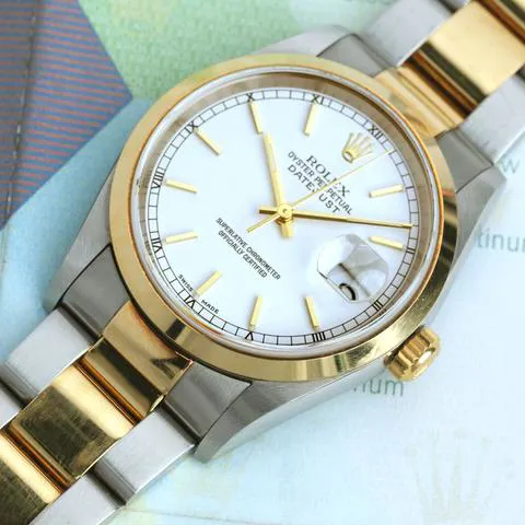 Rolex Datejust 36 16203 36mm Yellow gold and Stainless steel White 4