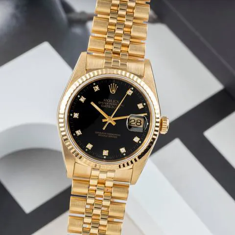 Rolex Datejust 36 16238 36mm Yellow gold Black