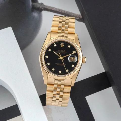 Rolex Datejust 36 16238 36mm Yellow gold Black 2