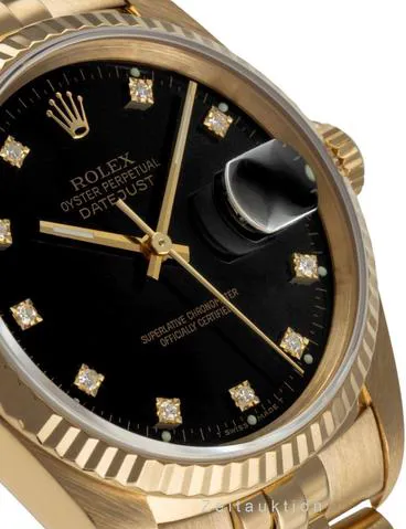 Rolex Datejust 36 16238 36mm Yellow gold Black 11