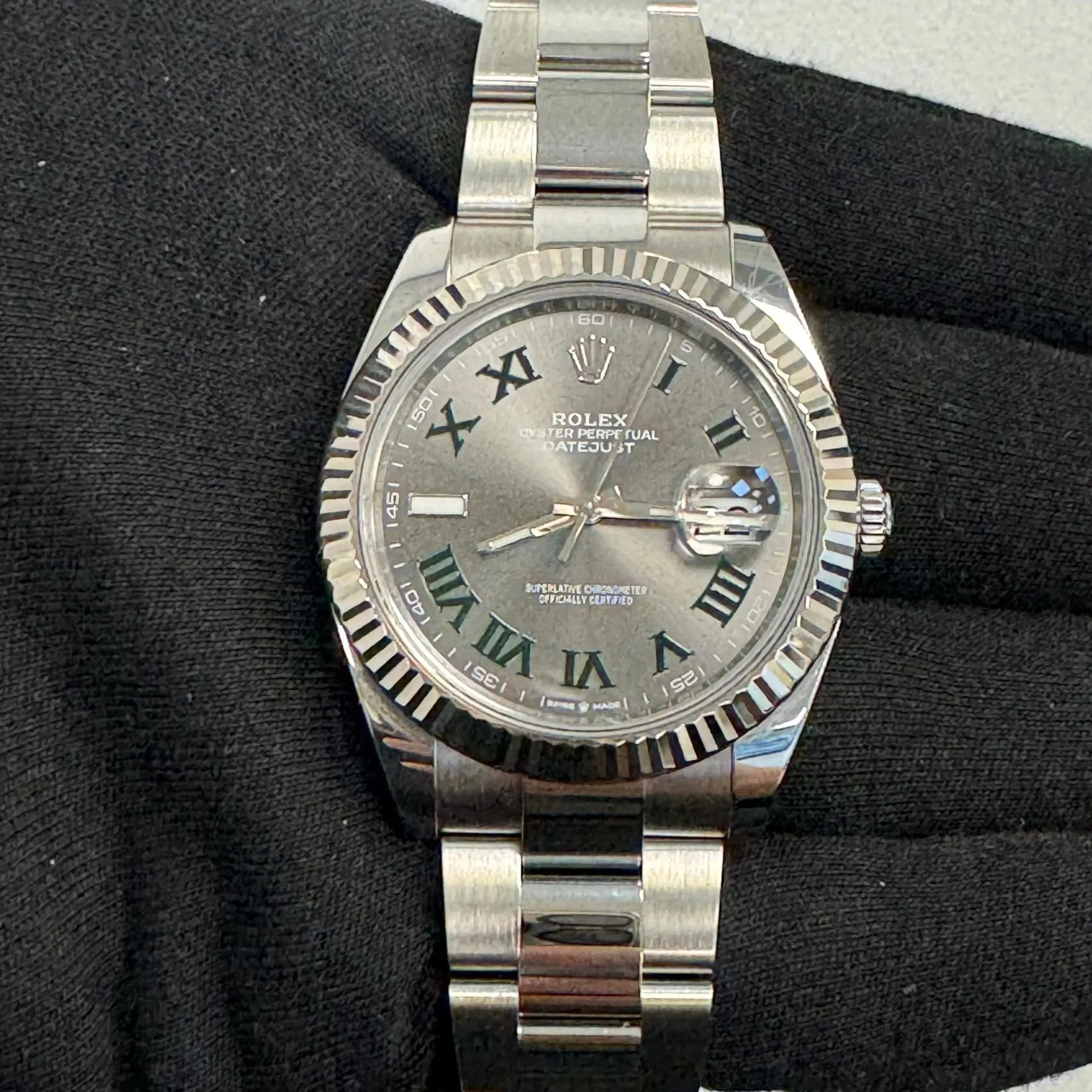 Rolex Datejust 41 126334-0021 41mm White gold and Oystersteel Gray