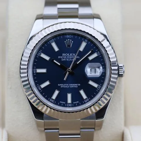 Rolex Datejust II 116334 41mm Stainless steel Blue