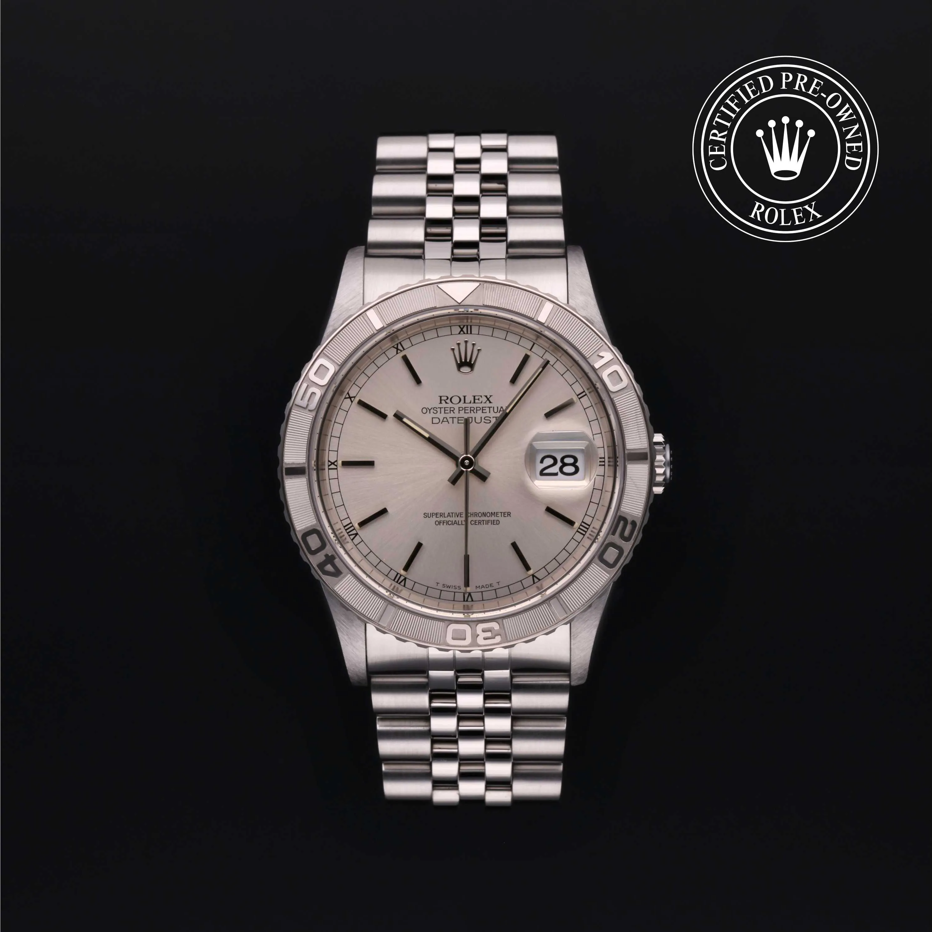 Rolex Datejust Turn-O-Graph 16264 36mm Stainless steel Silver