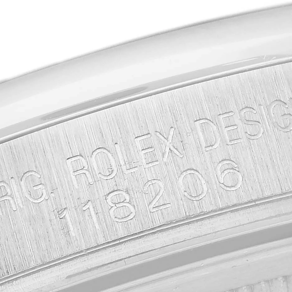 Rolex Day-Date 36 118206 36mm Platinum Pave original Rolex factory diamond 6