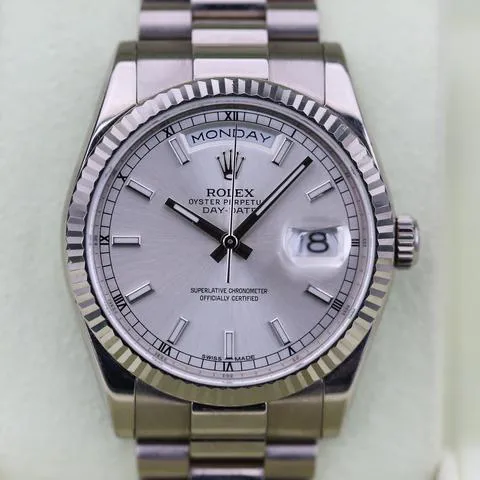 Rolex Day-Date 36 118239 36mm White gold Silver