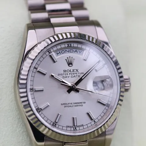 Rolex Day-Date 36 118239 36mm White gold Silver 1