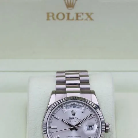 Rolex Day-Date 36 118239 36mm White gold Silver 2