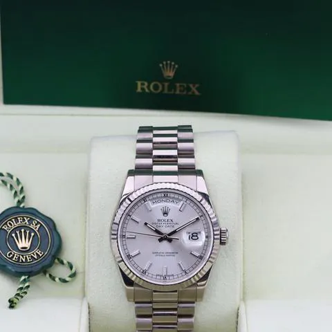 Rolex Day-Date 36 118239 36mm White gold Silver 3