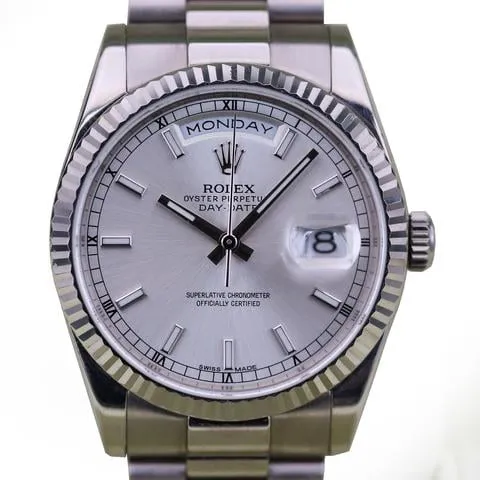 Rolex Day-Date 36 118239 36mm White gold Silver 8