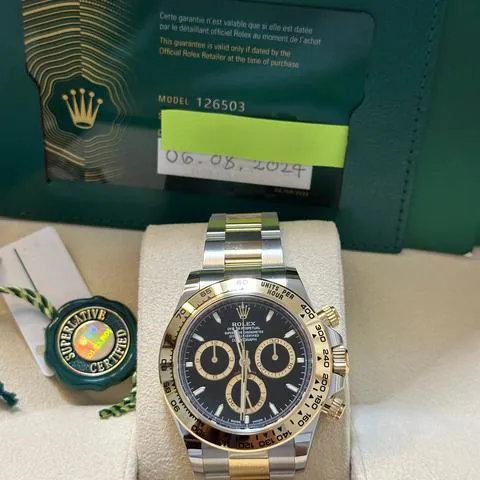 Rolex Daytona 126503 40mm Yellow gold and Stainless steel Black