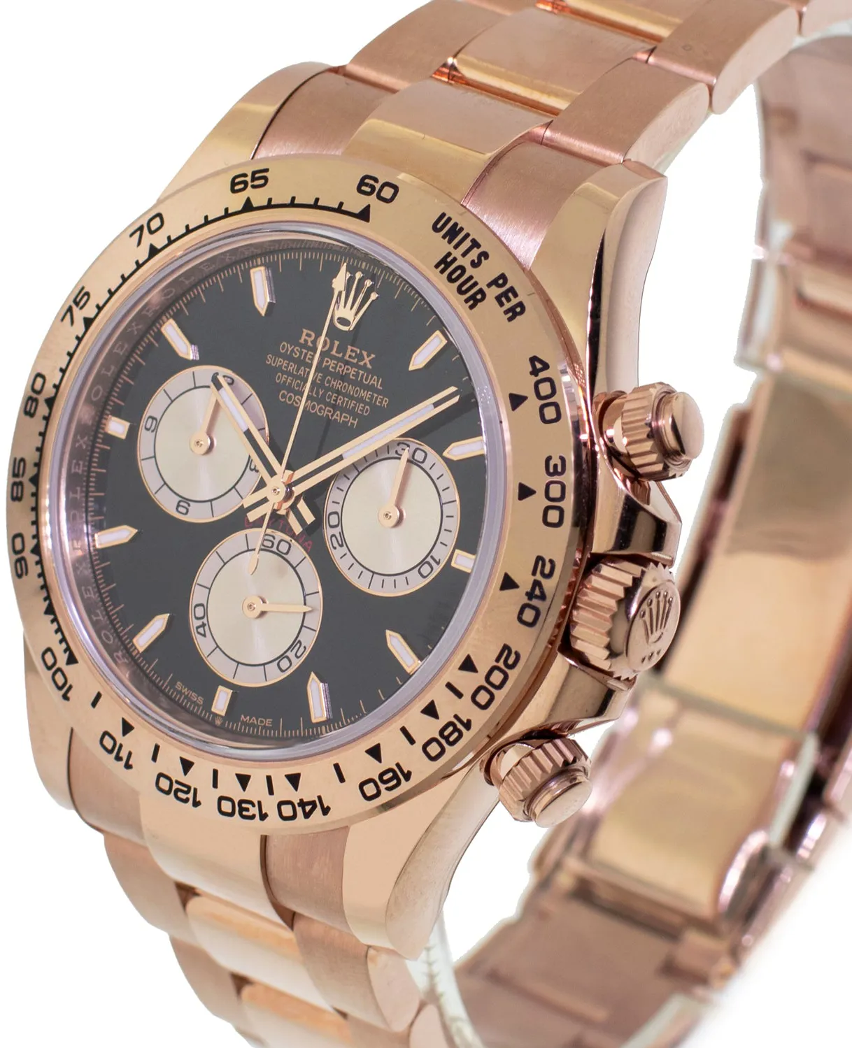 Rolex Daytona 126505 40mm Rose gold and 18k rose gold Black and Rose and dial