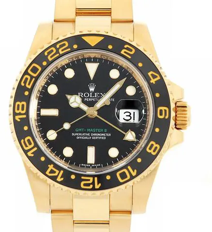 Rolex GMT-Master II 116718LN 40mm Yellow gold Black