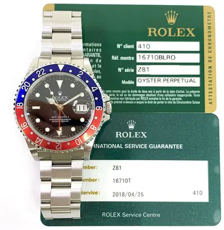 Rolex GMT-Master II 16710 40mm Stainless steel Black