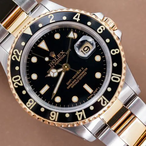 Rolex GMT-Master II 16713 40mm Yellow gold and Stainless steel Black 1