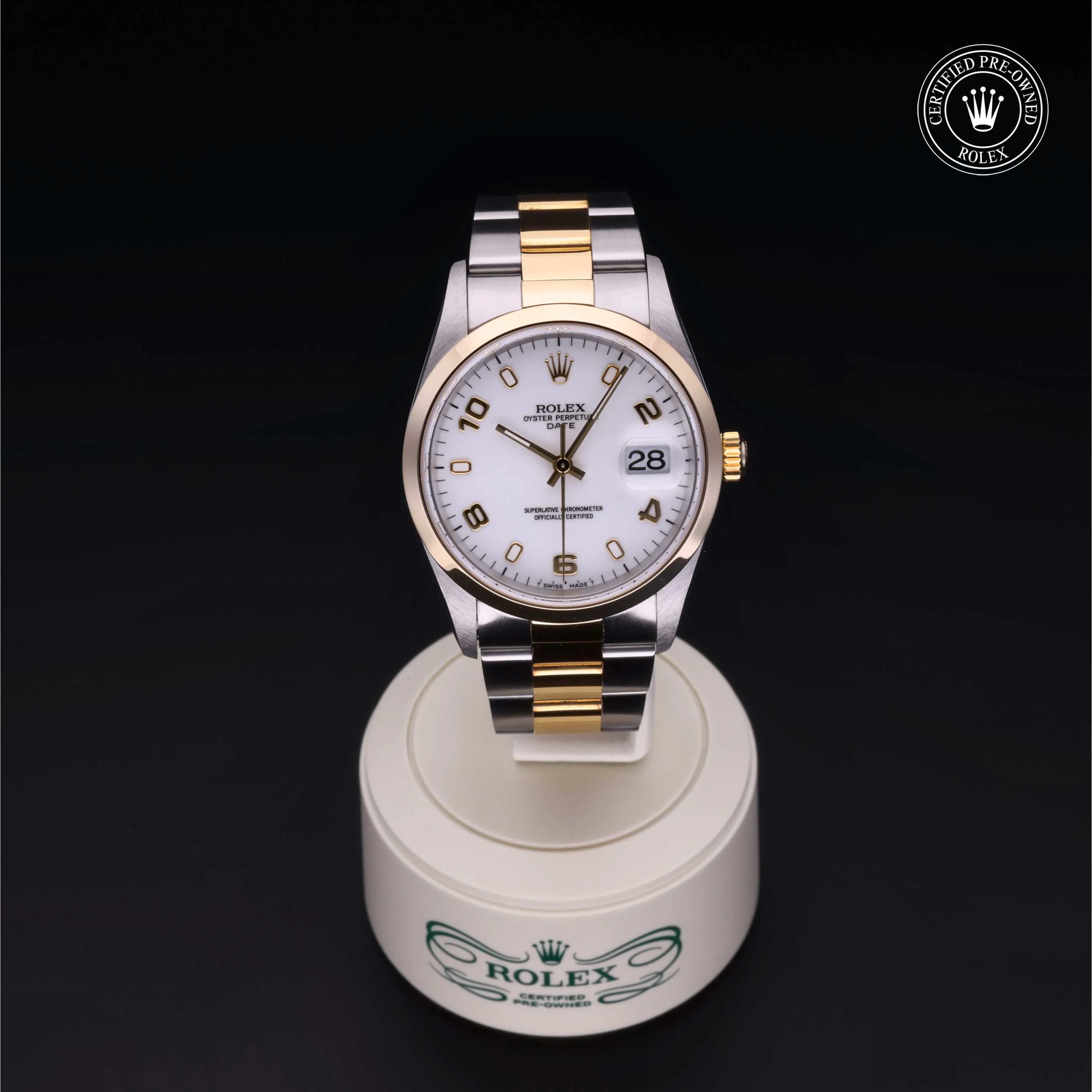 Rolex Oyster Perpetual Date 15203 34mm White 1