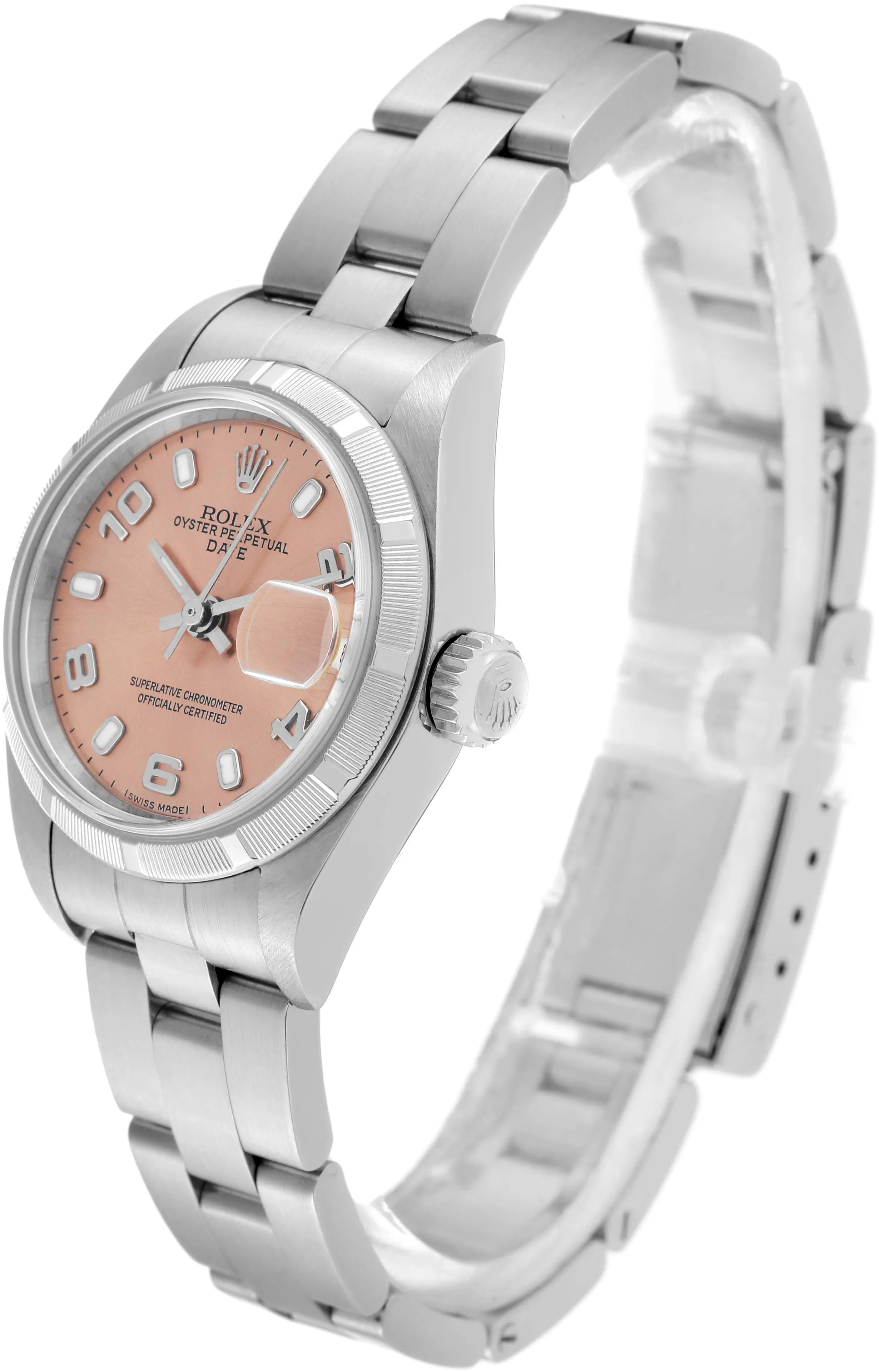 Rolex Oyster Perpetual Date 79190 26mm Stainless steel Salmon 4