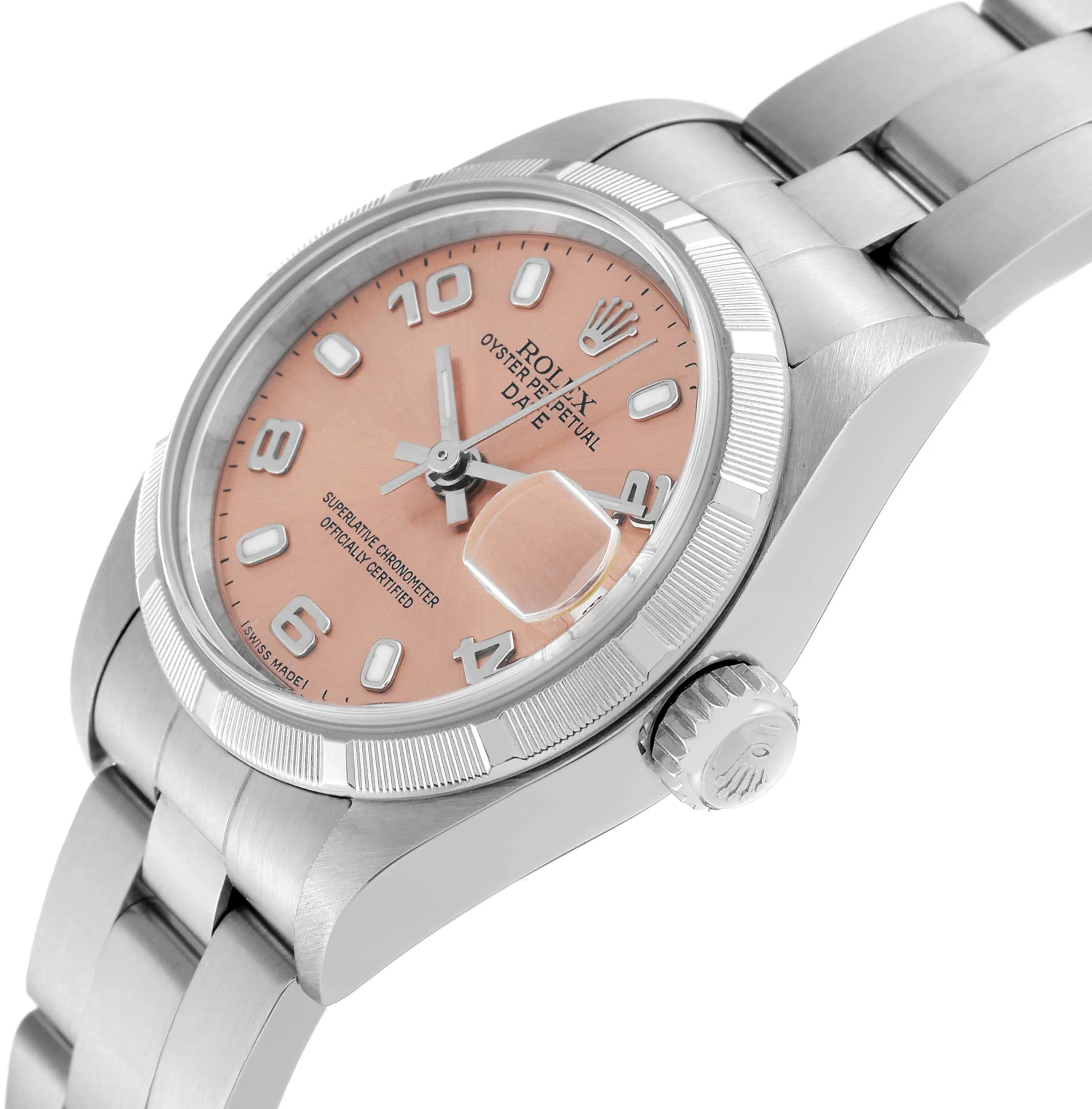 Rolex Oyster Perpetual Date 79190 26mm Stainless steel Salmon 5