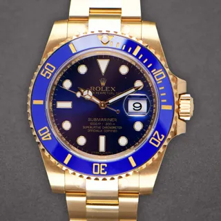 Rolex Submariner 116618 Yellow gold Blue