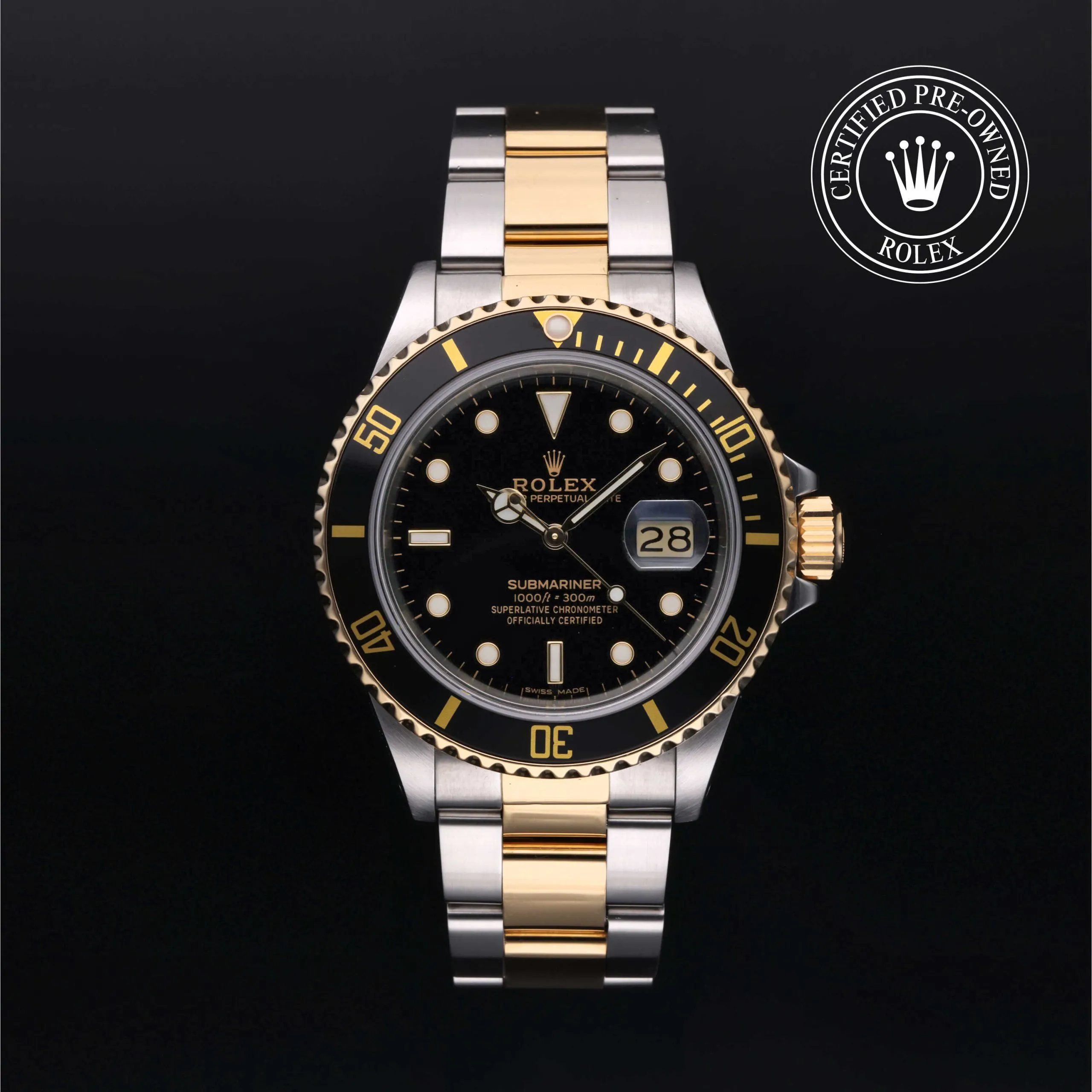 Rolex Submariner 16803 40mm Yellow gold Black