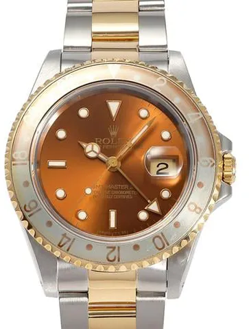 Rolex GMT-Master II 16713 40mm Yellow gold and Stainless steel Brown