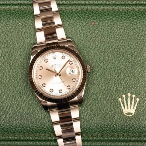 Rolex Datejust II 116334 41mm White gold Silver