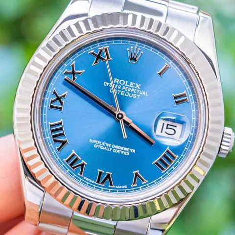 Rolex Datejust II 116334 41mm Stainless steel Blue