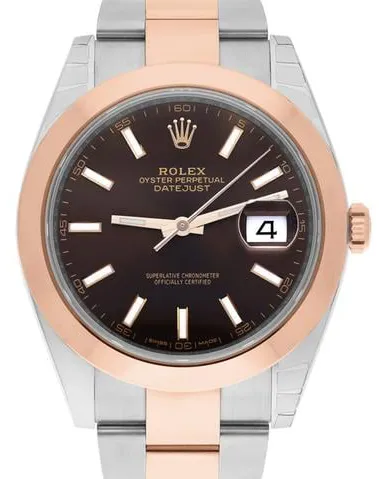 Rolex Datejust 41 126301 41mm Yellow gold and Stainless steel Brown