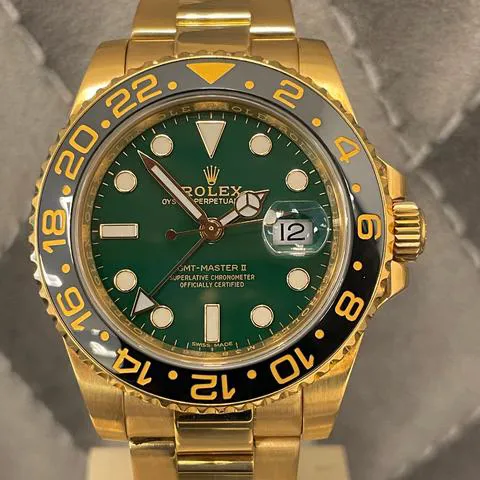 Rolex GMT-Master II 116718LN 40mm Yellow gold Green