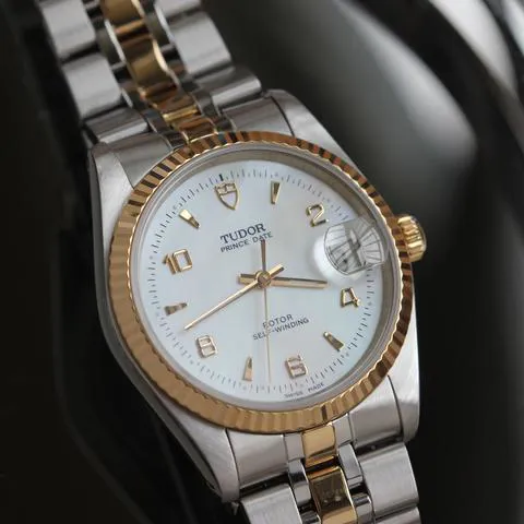 Tudor Prince Date 74033 34mm Yellow gold and Stainless steel White