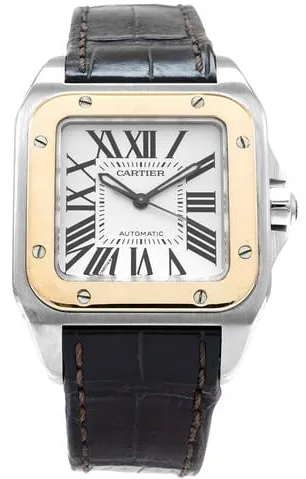 Cartier Santos 100 2878 33mm Yellow gold and Stainless steel