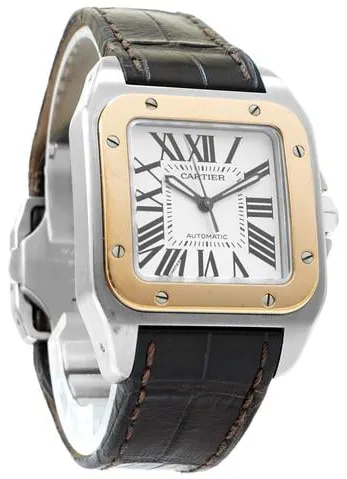 Cartier Santos 100 2878 33mm Yellow gold and Stainless steel 2