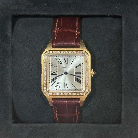 Cartier Santos Dumont WJSA0016 43.5mm Rose gold Silver