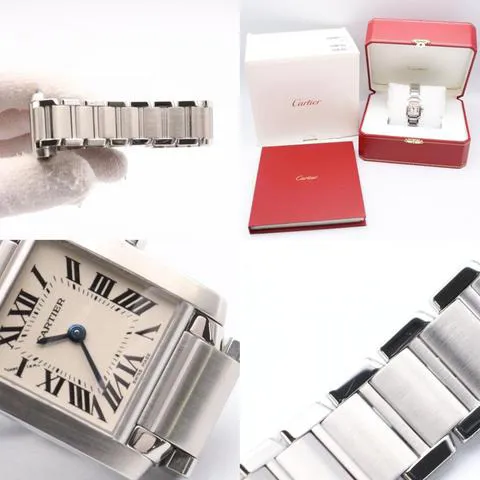 Cartier Tank Française W51008Q3 20mm Stainless steel Champagne 9